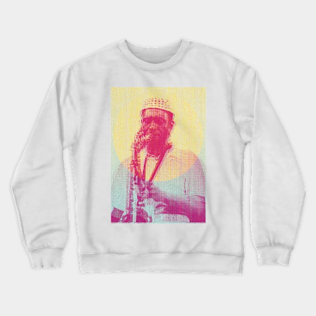 Pharoah Sanders offset graphic Crewneck Sweatshirt by HAPPY TRIP PRESS